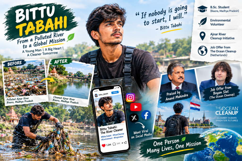 Bittu tabahi viral river cleaning journey on social media